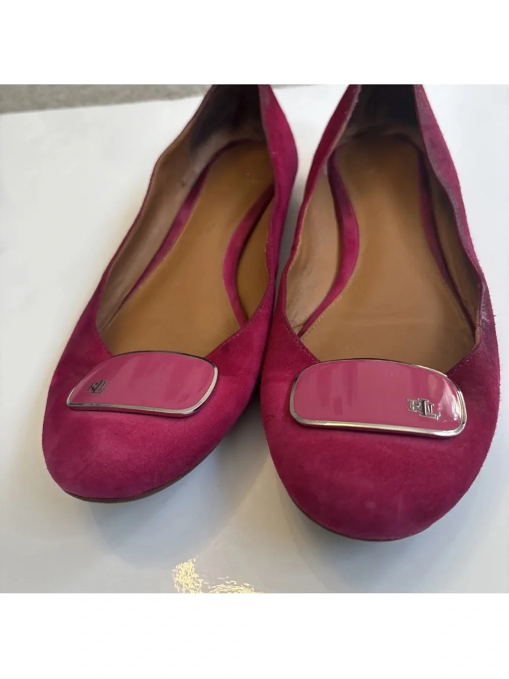 Lauren Ralph Lauren Women’s Camern Slip-On Ballet Flats In Geranium No Box Sz 9 - Picture 15 of 16